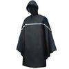 Willex Poncho de lluvia con capucha talla &uacute;nica negro