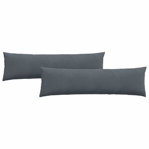 vidaXL Cojines de sof&aacute; 2 pcs Gris oscuro 145 x 40 cm Tela de pana