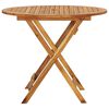 vidaXL Comedor de jardín plegable 5 piezas madera maciza de acacia