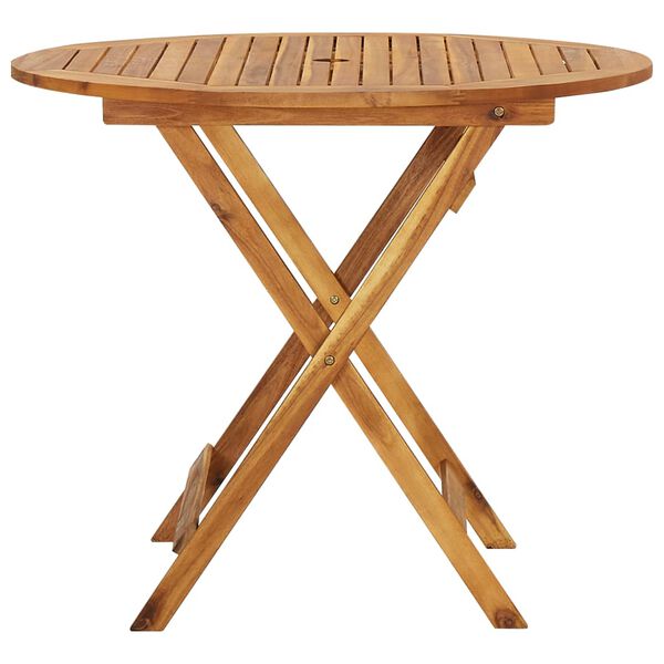 vidaXL Comedor de jardín plegable 5 piezas madera maciza de acacia