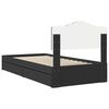 vidaXL Cama con almacenamiento Negro 70 x 190 cm Madera de ingenier&iacute;a