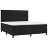 vidaXL Cama box spring con colch&oacute;n terciopelo negro 160x200 cm
