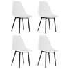 vidaXL Sillas de comedor 4 unidades blancas PP