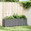 vidaXL Jardinera PP gris claro 160x40x53 cm