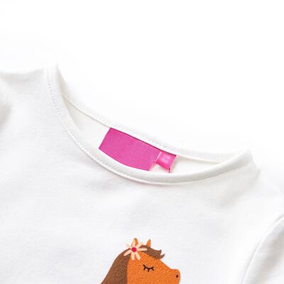 Camiseta infantil de manga larga color crudo 92