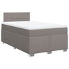 vidaXL Cama box spring con colch&oacute;n tela gris taupe 120x200 cm