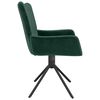 vidaXL Sillas de comedor giratorias 2 unidades terciopelo verde oscuro