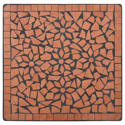 vidaXL Mesa de mosaico para cafetería cerámica terracota 60 cm