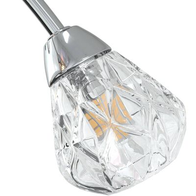 vidaXL Lámpara de techo pantallas reticular cristal 4 bombillas LED G9