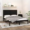 vidaXL Estructura de cama madera maciza negra King Size 150x200 cm