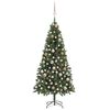 vidaXL &Aacute;rbol de Navidad helado con luces, bolas y pi&ntilde;as 180 cm