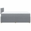 vidaXL Cama box spring con colch&oacute;n tela gris claro 120x200 cm