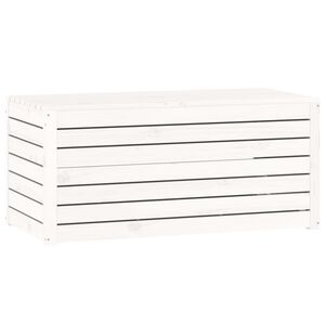 vidaXL Ba&uacute;l de jard&iacute;n madera maciza de pino blanco 101x50,5x46,5 cm