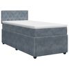 vidaXL Cama box spring con colch&oacute;n Gris oscuro 80 x 200 cm Terciopelo