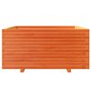 vidaXL Jardinera madera maciza de pino marr&oacute;n cera 100x100x49,5 cm
