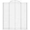 vidaXL Cestas de gaviones 4 uds forma de arco hierro 200x30x220/240 cm