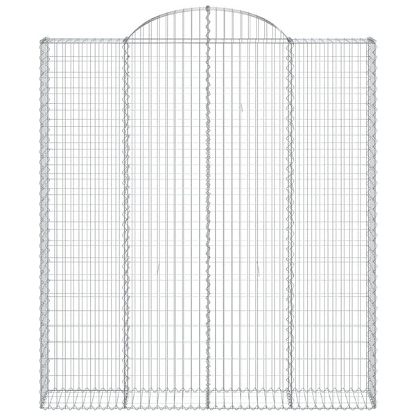 vidaXL Cestas de gaviones 4 uds forma de arco hierro 200x30x220/240 cm