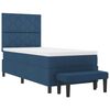vidaXL Cama tipo Box Spring con cabecera Azul 100 x 200 cm tela