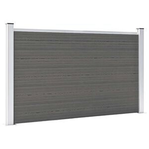 vidaXL Valla de jard&iacute;n de WPC gris 180x105 cm