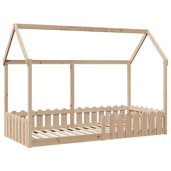 vidaXL Cama con forma de casa para ni&ntilde;os madera maciza pino 90x190 cm
