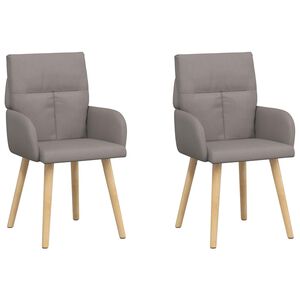 vidaXL Sillas de comedor 2 uds. Tela Topo 60 x 56 x 96 cm