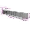 vidaXL Caseta perro corral acero galvanizado gris claro 110x1017x110cm