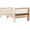 vidaXL Estructura de cama con cabecero madera maciza pino 100x200 cm