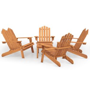 vidaXL Juego de muebles de jard&iacute;n Adirondack 5 piezas madera acacia