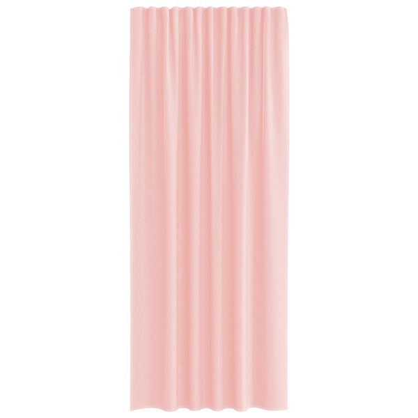 vidaXL Cortinas de gasa con bolsillos para varillas 2 uds. rosa