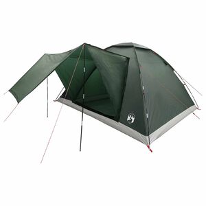 vidaXL Tienda de camping 6 persona Verde militar Poli&eacute;ster y Acero