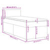 vidaXL Cama box spring con colch&oacute;n tela negro 80x200 cm