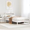 vidaXL Estructura de cama sin colch&oacute;n madera maciza blanca 90x190 cm