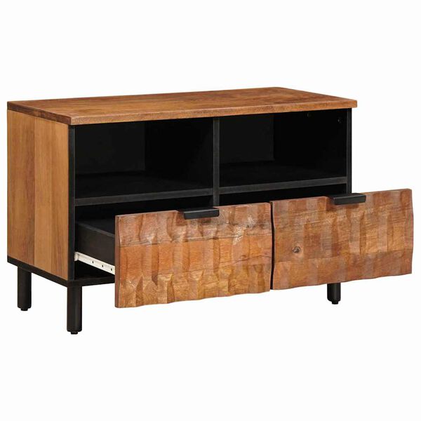 vidaXL Mueble de TV con caj&oacute;n Acabado de Acacia Marr&oacute;n 70 x 33 x 46 cm