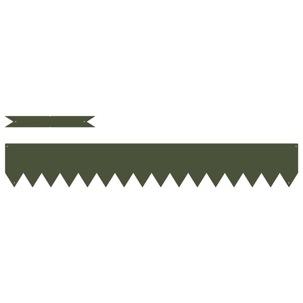 vidaXL Borde de C&eacute;sped 20 pcs Verde Oliva 100 x 0.05 x 20 cm