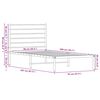vidaXL Estructura cama sin colch&oacute;n con cabecero metal blanco 90x200 cm