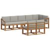 vidaXL Conjunto de sof&aacute;s de exterior 8 pcs Gris Natural y Claro