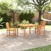 vidaXL Conjunto de Comedor de Jardín 3 pcs Marrón