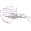 vidaXL Cama extralarga sin colch&oacute;n madera maciza blanca 140x210 cm