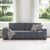 vidaXL Sof&aacute; de 3 plazas terciopelo gris oscuro 220x78x84 cm