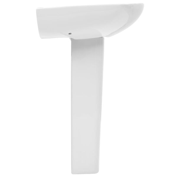 vidaXL Lavabo de pie de cer&aacute;mica blanco 650x520x200 mm