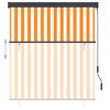 vidaXL Estor enrollable de exterior blanco y naranja 140x250 cm
