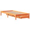 vidaXL Estructura de cama sin colch&oacute;n madera maciza marr&oacute;n 90x190 cm