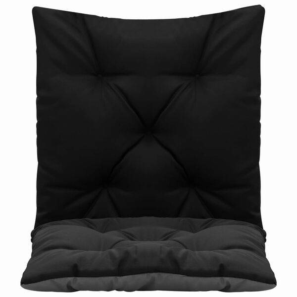 vidaXL Cojines para balanc&iacute;n 2 unidades tela negro y gris 50 cm