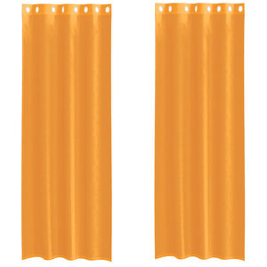 vidaXL Cortinas de gasa con ojales 2 uds naranja 140x300 cm