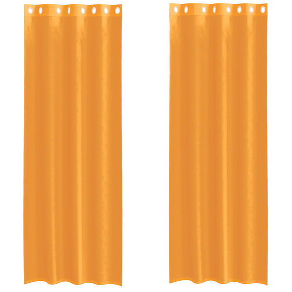 vidaXL Cortinas de gasa con ojales 2 uds naranja 140x300 cm