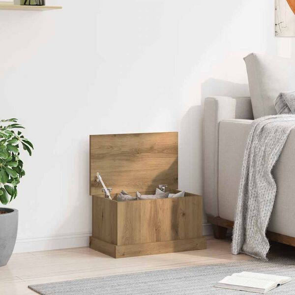 vidaXL Caja de almacenaje madera ingenier&iacute;a roble artisan 30x50x28 cm