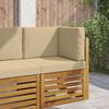 vidaXL Coj&iacute;n para sof&aacute; de exterior 3 pcs Beige Poli&eacute;ster