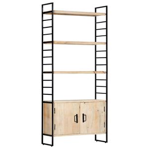 vidaXL Estanter&iacute;a de 4 niveles madera maciza de mango 80x30x180 cm