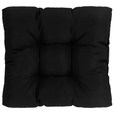 vidaXL Cojín de asiento de jardín de tela negro 50x50x10 cm