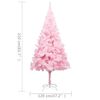 vidaXL &Aacute;rbol de Navidad preiluminado con luces y bolas rosa 210 cm